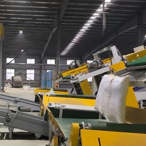 Máy tự động dỡ và xếp hàng lên pallet