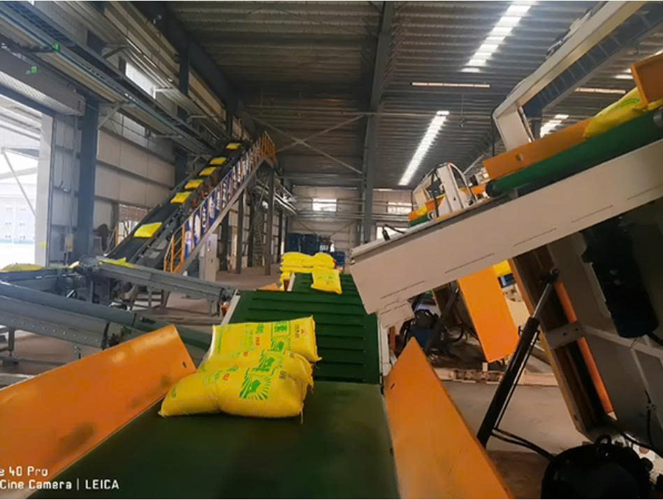 Tự động dỡ và xếp hàng lên pallet
